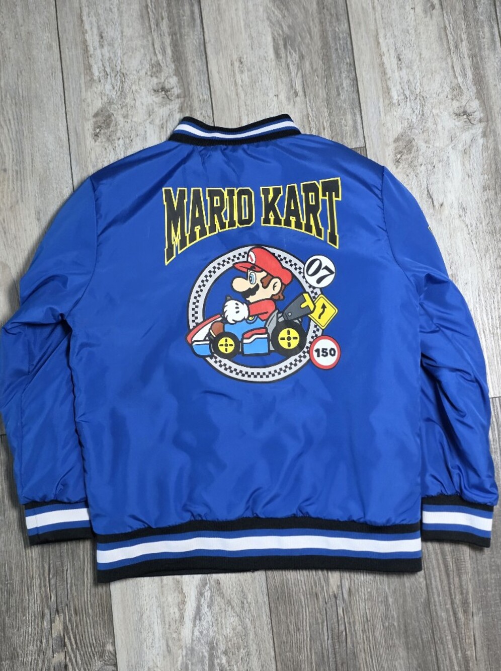 Nintendo Offical Mario Kart Youth Unisex Bomber Patchwork Jacket Sz 8 (Walmart) - Picture 3 of 8